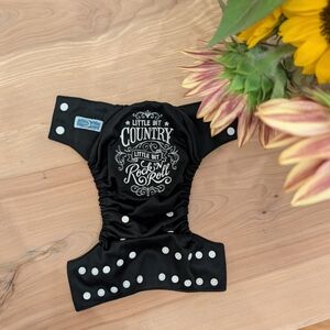 Bella Luna OS Pocket Cloth Diaper | Little Bit Country Little Bit Rock N Roll